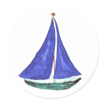 Sailboat Sticker by ginyhogan Sailboat Sticker