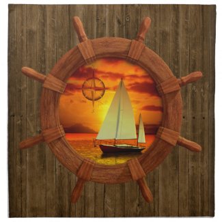Sailboat Sunset napkin