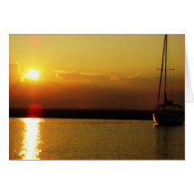 Sailboat Sunset Card