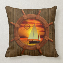 Sailboat Sunset Pillow