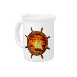 Sailboat Sunset pitcher