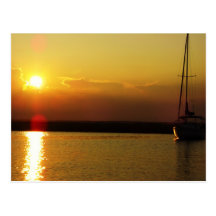 Sailboat Sunset Postcard