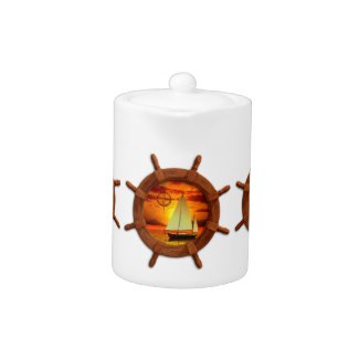 Sailboat Sunset teapot