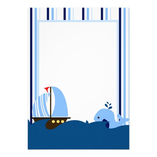Sailboat & Whale Invitation