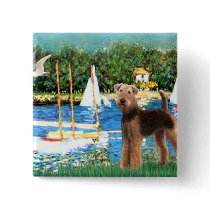 Sailboats - Airedale Terrier (#6) Pin