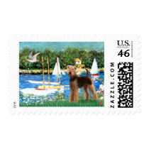 Sailboats - Airedale Terrier (#6) Stamps