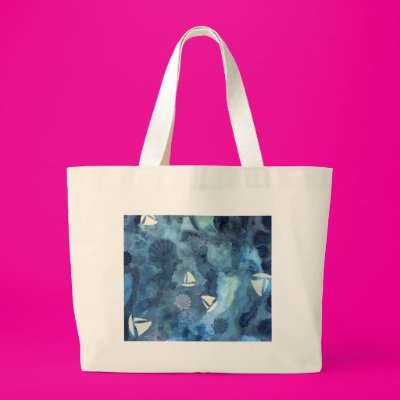 Sailboats and Seashells Tote Bag Zazzle_bag