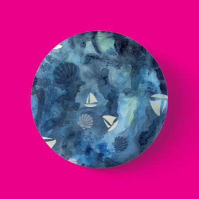 Sailboats and Seashells Buttons Zazzle_button