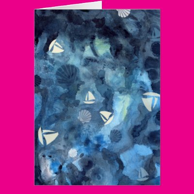 Sailboats and Seashells Cards Zazzle_card Sailboats and Seashells Cards Zazzle_card