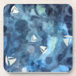 Sailboats and Seashells Coaster