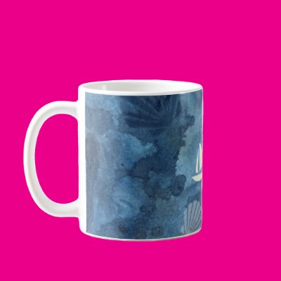 Sailboats and Seashells Coffee Mugs Zazzle_mug