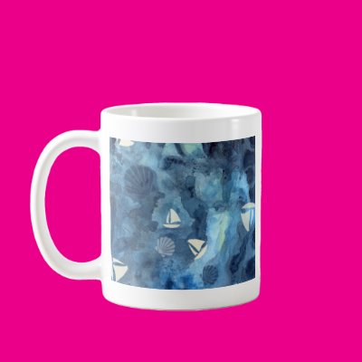 Sailboats and Seashells Coffee Mug Zazzle_mug Sailboats and Seashells Coffee Mug Zazzle_mug