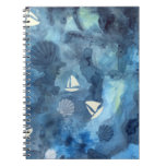 Sailboats and Seashells Spiral Note Book