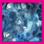 Sailboats and Seashells Print