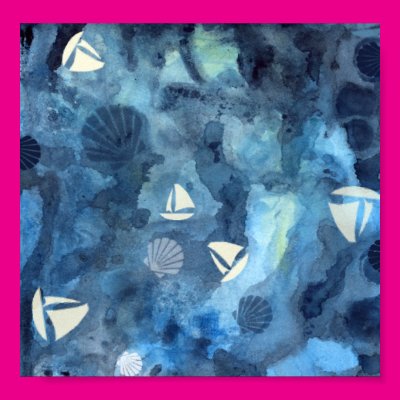 Sailboats and Seashells Print Zazzle_print Sailboats and Seashells Print Zazzle_print