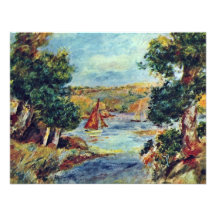 Sailboats At Cagnes By Pierre-Auguste Renoir Announcements