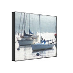 Sailboats at Dawn Wrapped Canvas Print canvas prints