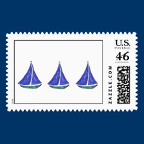 Sailboats Custom Postage postage