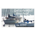 Sailboats God is Faithful! Card business cards by farmer77 Sailboats God is Faithful! Card business cards