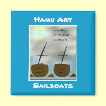 Sailboats Haiku Art Magnet