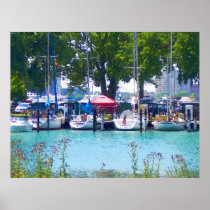 Sailboats In Dock posters