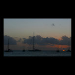 Sailboats in Sunset Print