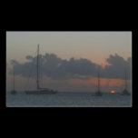 Sailboats in Sunset Sticker