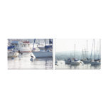 Sailboats & Pelicans Wrapped Canvas canvas prints