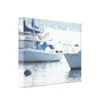 Sailboats & Pelicans Wrapped Canvas canvas prints