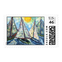 Sailboats postage