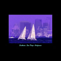 Sailboats, San Diego, California posters