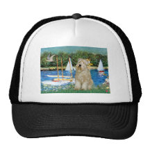 Sailboats -Wheaten Terrier 1 Trucker Hats