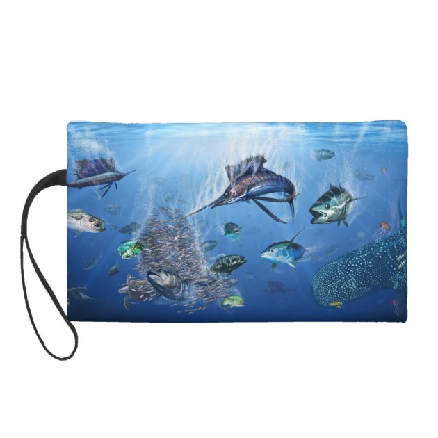 Sailfish Frenzy wrist bag Wristlet Purse