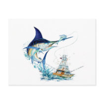 Sailfish Takes the Bait Post Card