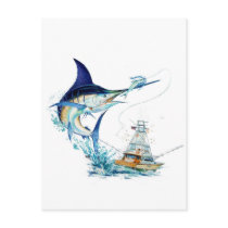 Sailfish Takes the Bait Postcard