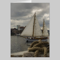 Sailing Across The Harbour Card cards