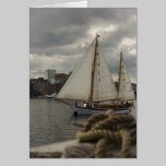 Sailing Across The Harbour Card