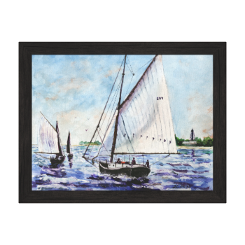Sailing Along Fine Art Sailboats Watercolor Canvas Prints