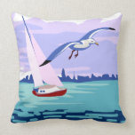 Sailing Artwork Throw Pillows