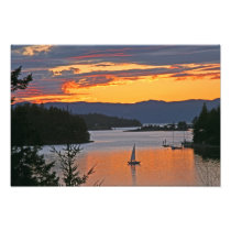 Sailing at Sunset Photo