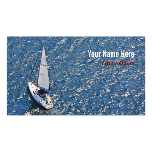 Sailing Away Business Cards (front side)