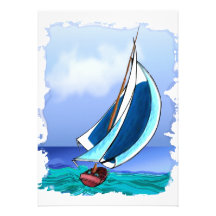 Sailing Away Custom Invite