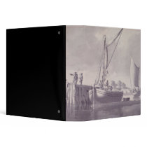 Sailing Barges Approaching a Wharf Binders