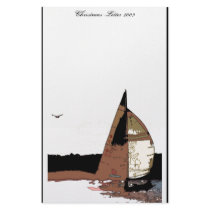 Sailing Beach Christmas Letter 2009 stationery