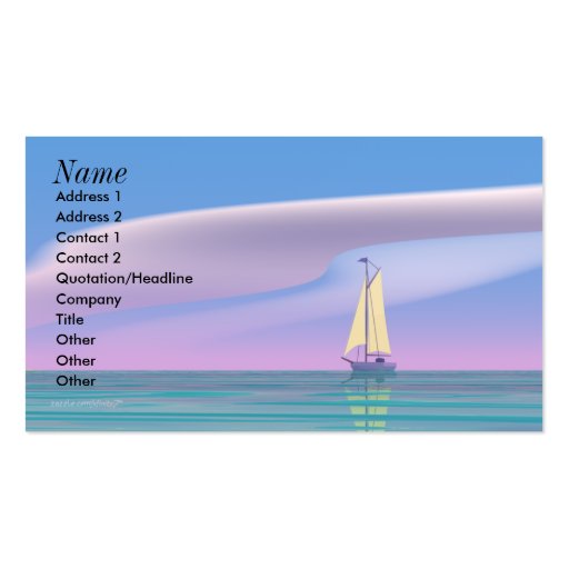 Sailing Blue - Business Size Business Card Templates