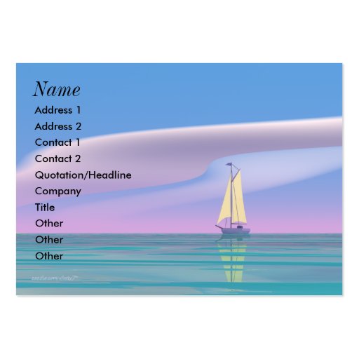 Sailing Blue - Chubby Business Card Template (front side)