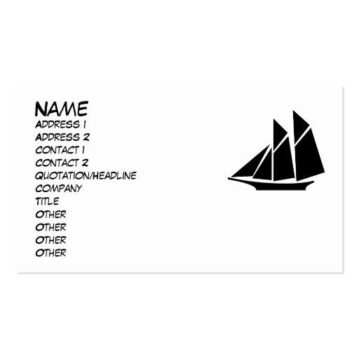 Sailing Boat Business Card (front side)