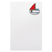 sailing boat customized stationery