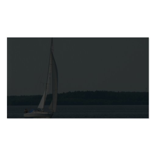 Sailing Boat On Water Business Card Templates (back side)