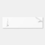 Sailing boat. Sketch in Black and White. Bumper Sticker